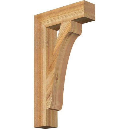Ekena Millwork Legacy Block Rough Sawn Bracket, Western Red Cedar, 4"W x 16"D x 28"H BKT04X16X28LEC05RWR